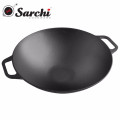 Wok de ferro fundido temperado Sarchi, 14 polegadas